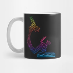 Beautiful Rainbow colourful Microscope mandala Mug